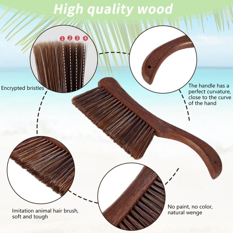 Nailuck Sand Cleaner Wooden Brush,Clean Feet and Skin,Bag Beach Accessories for Vacation, Beach Sports, Pets and Lakeside Recreation (Brown) - Image 3